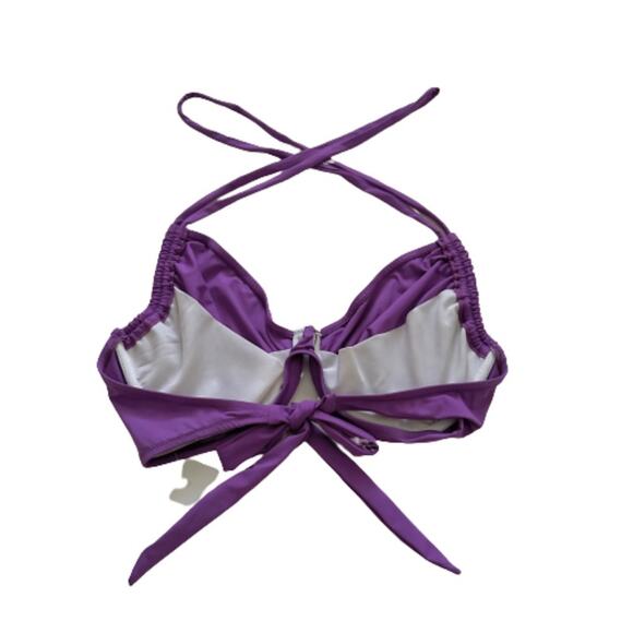 Seatop Bikini Top Swim Purple Halter Neck Underwire Adjustable Bikini Top Size H - Picture 6 of 13